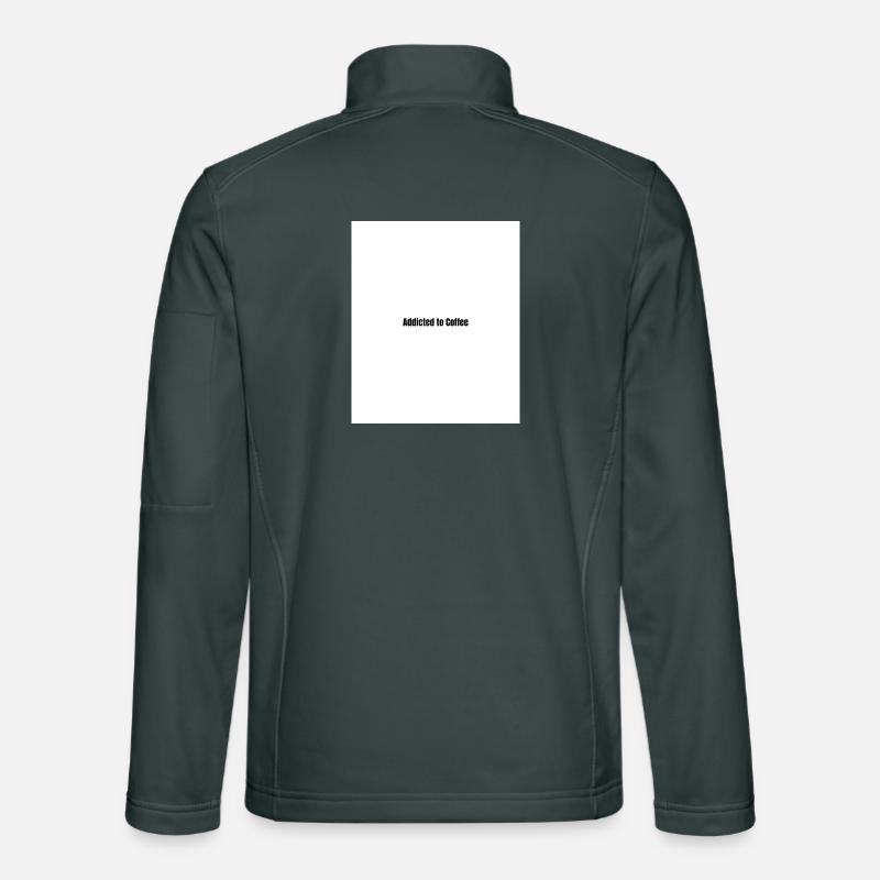 Déclaration minimaliste accro au café Veste en tissu softshell Unisexe