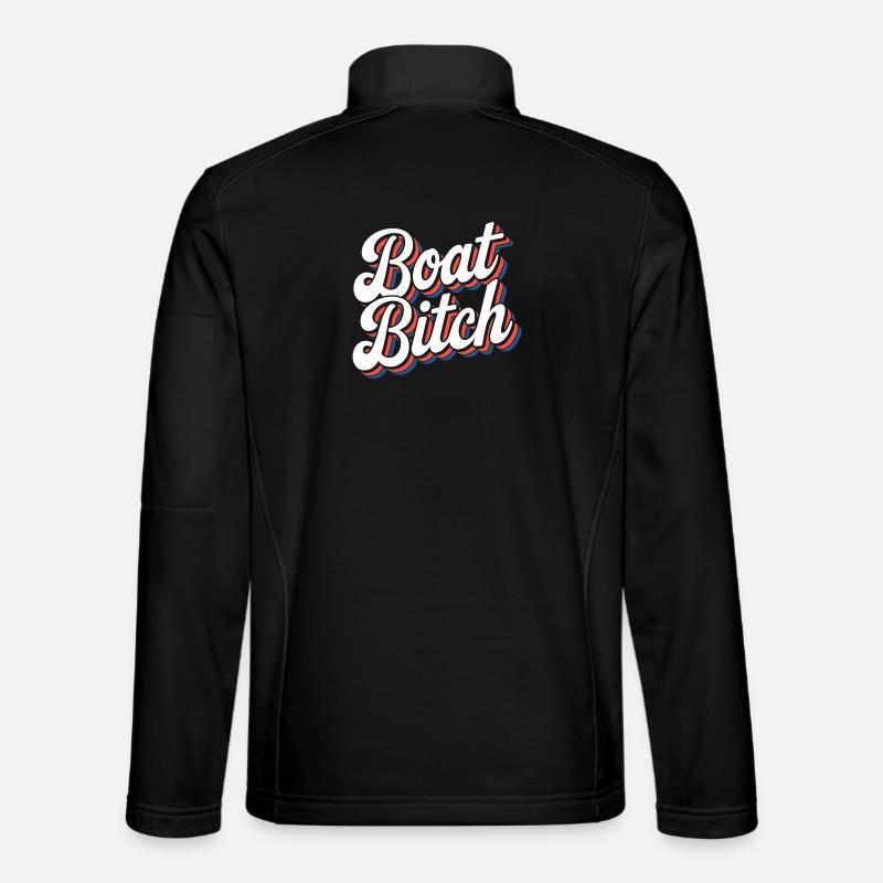Lustige Retro-Bootslebenstypografie - Unisex Softshelljacke - Schwarz