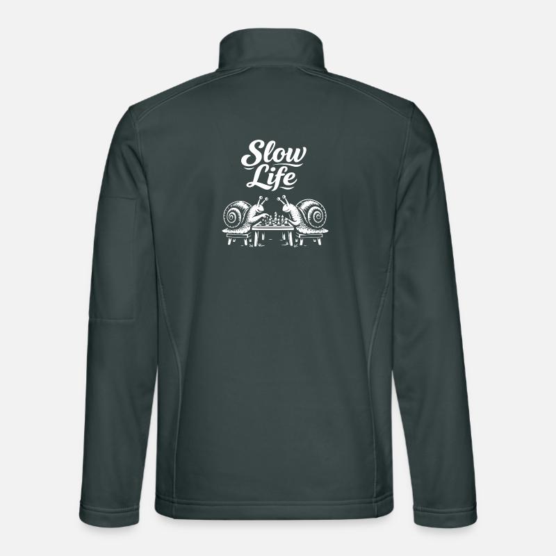 Slow Life Snails Chess Duel Unisex Softshell Jacket