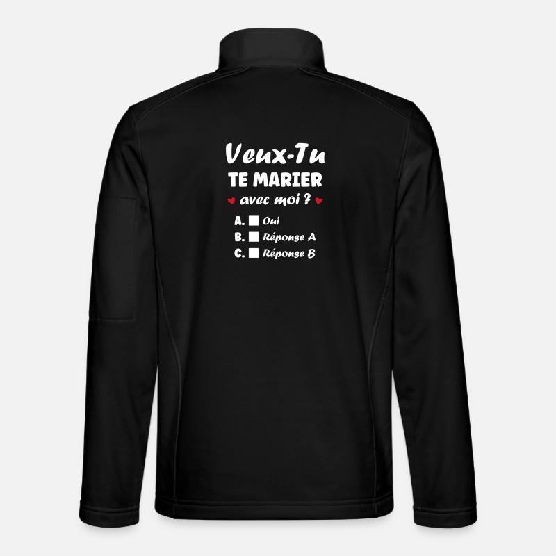 Interaktiver Heiratsantrag - Unisex Softshelljacke - Schwarz