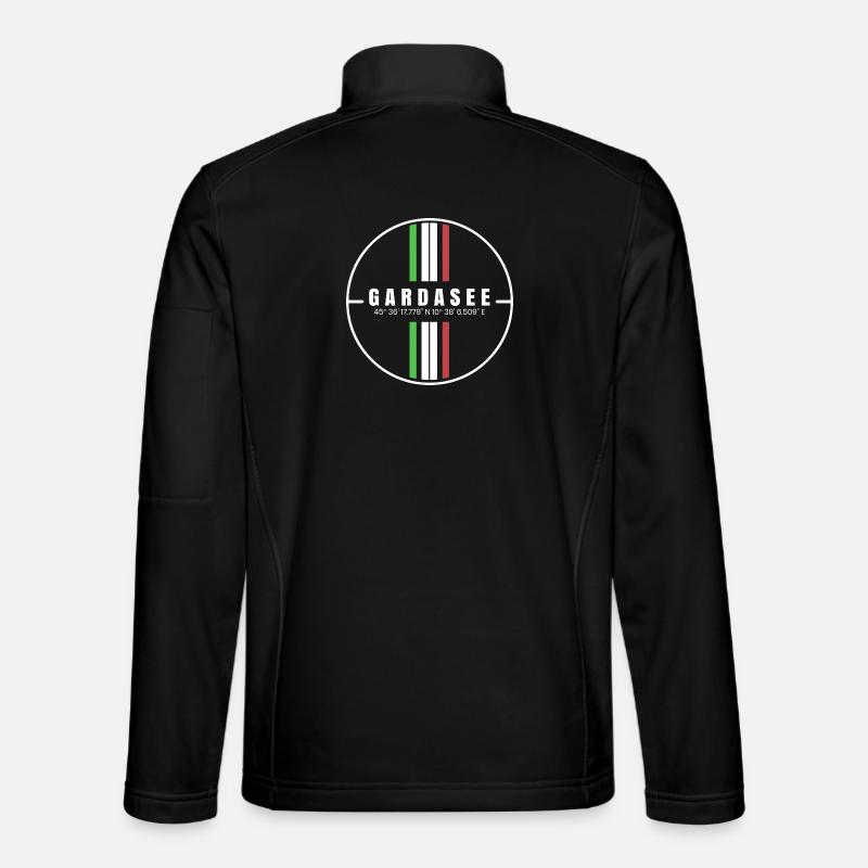 Gardasee Koordinaten - Unisex Softshelljacke - Schwarz