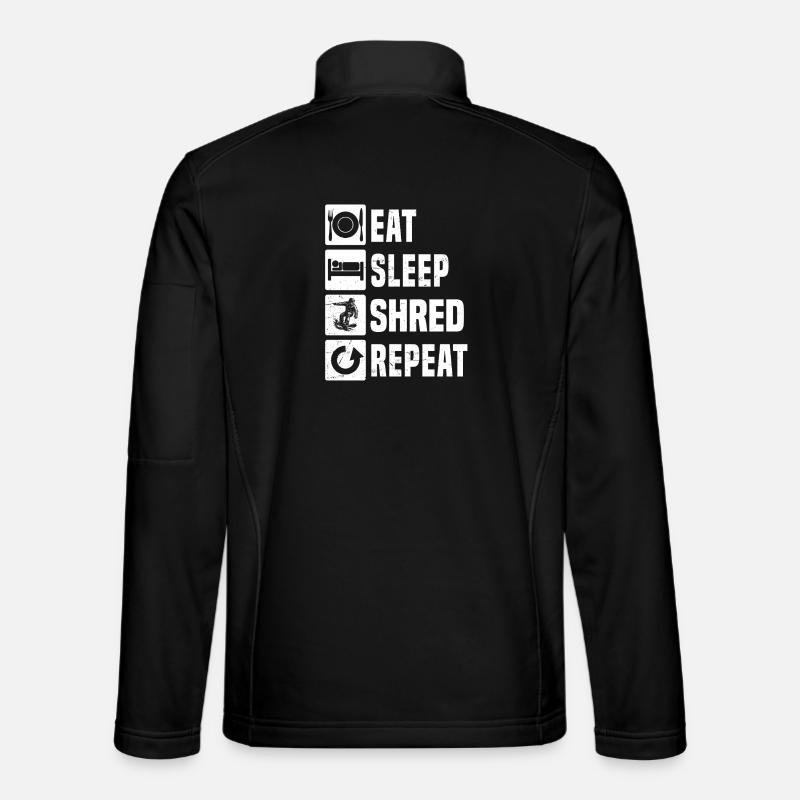 Clear snowboard message - Unisex Softshell Jacket - black