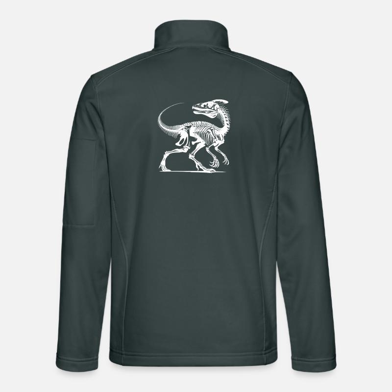 Dinosaur Raptor with Backbone Bones Unisex Softshell Jacket