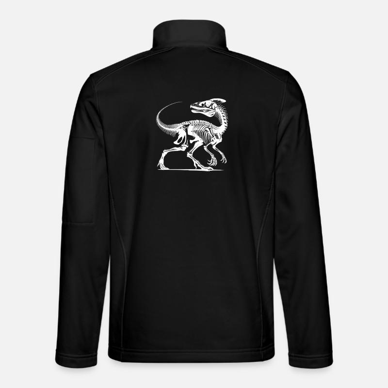 Dinosaurier Raptor mit Rückgrat Knochen Unisex Softshelljacke