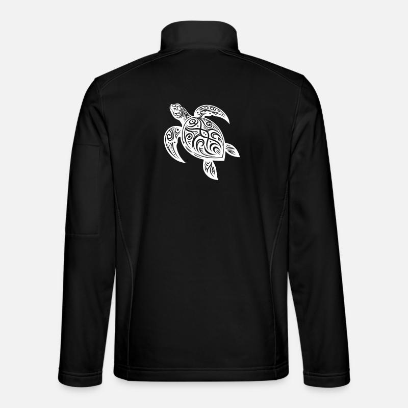 Natura mistica e geometria della tartaruga tribale: - Giacca softshell unisex - nero