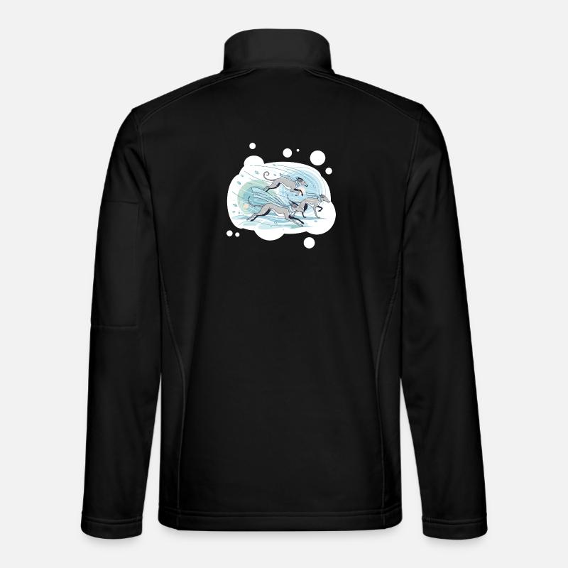 Windhunde - Unisex Softshelljacke - Schwarz