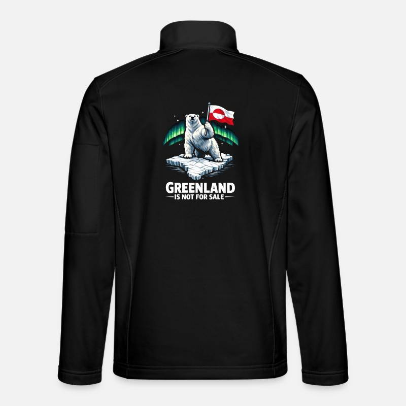 greenland is not for sale Flagge Bär Spruch - Unisex Softshelljacke - Schwarz