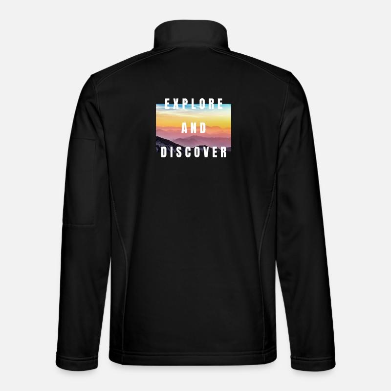 Entdecken und entdecken - Unisex Softshelljacke - Schwarz