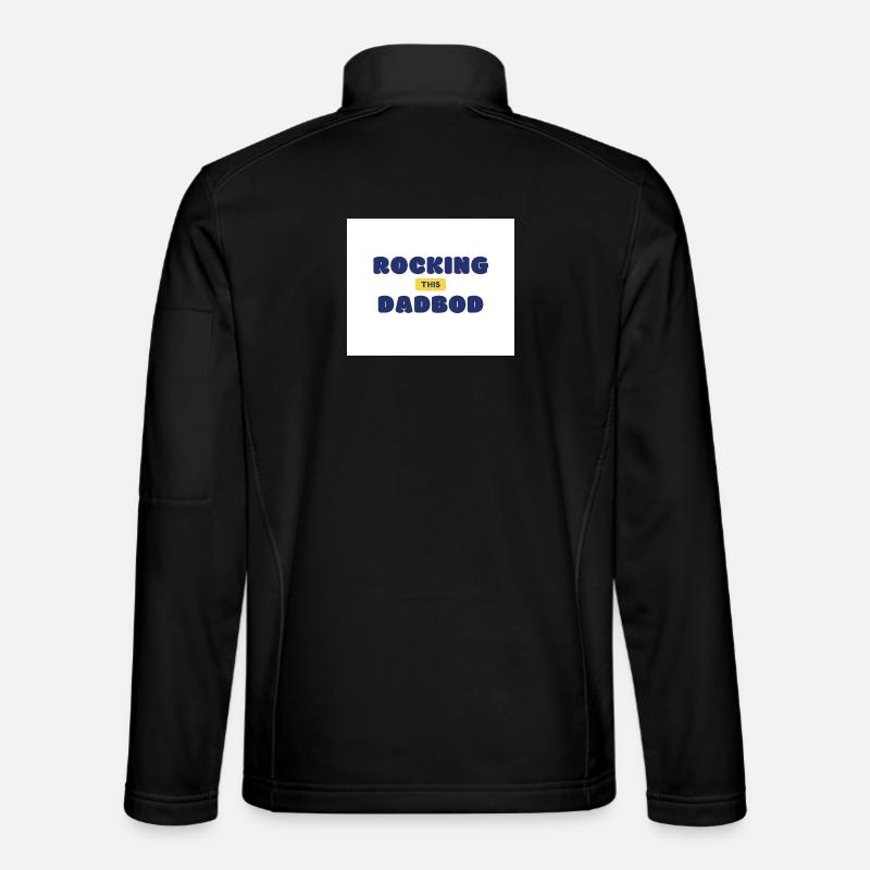 Er rockt diesen Papa-Körper - Unisex Softshelljacke - Schwarz