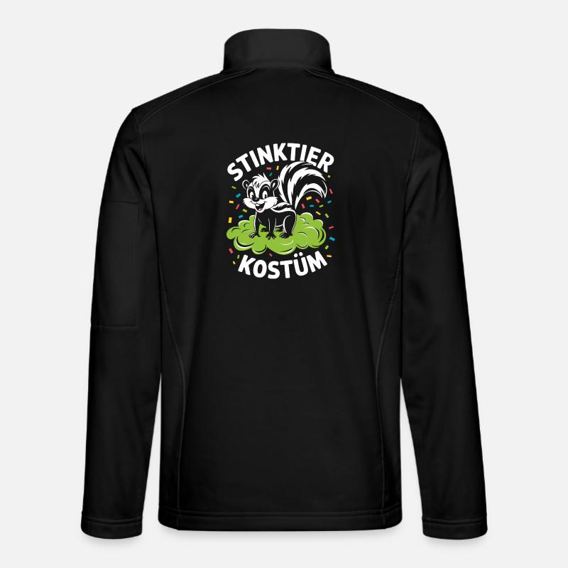 Skunk Costume Confetti Animal Carnival - Unisex Softshell Jacket - black