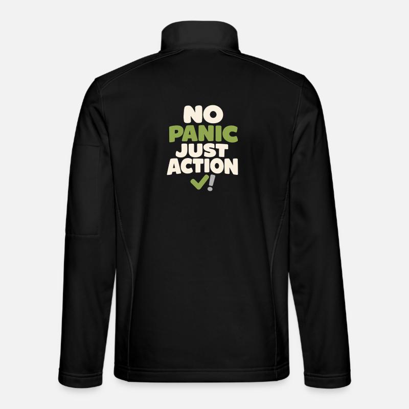 Calmness beats panic, lifestyle, - Unisex Softshell Jacket - black