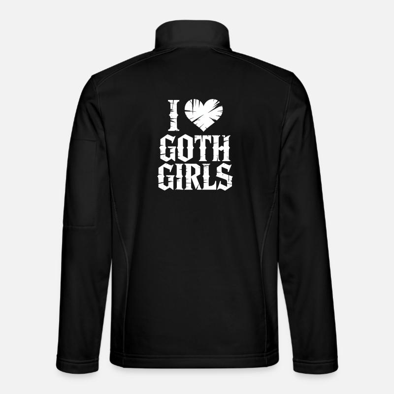 I Heart Goth Girls - Unisex Softshell Jacket - black