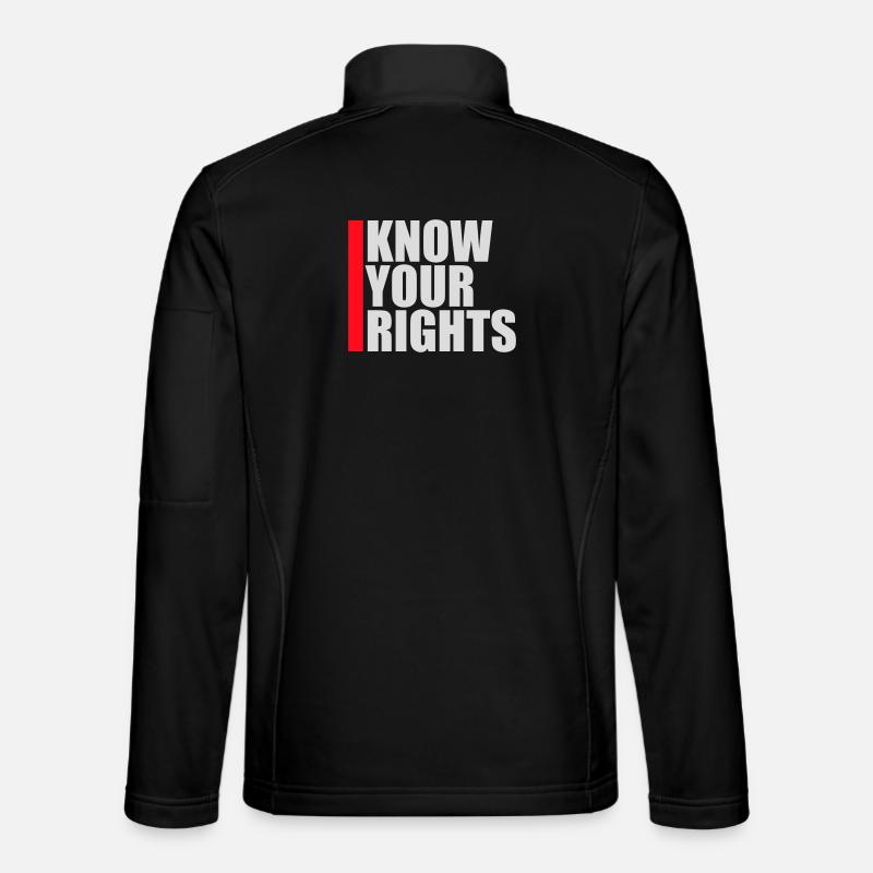 Kend dine rettigheder Aktivisme Retfærdighed Frihed - Unisex softshelljakke - sort