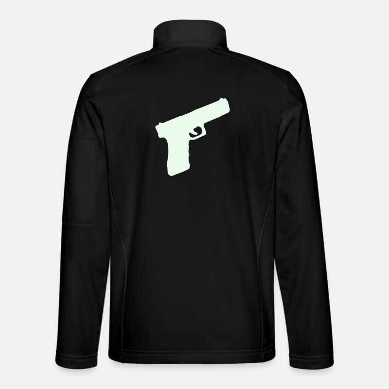 Pistole Waffe - Unisex Softshelljacke - Schwarz