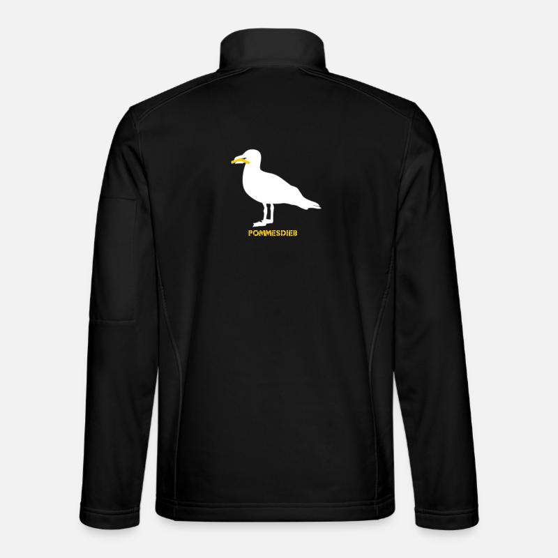 Frites Mouette Voleuse - Blanc - Veste en tissu softshell Unisexe - noir