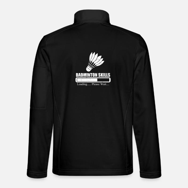 Badminton Skills Loading Please Wait - Unisex Softshell Jacket - black