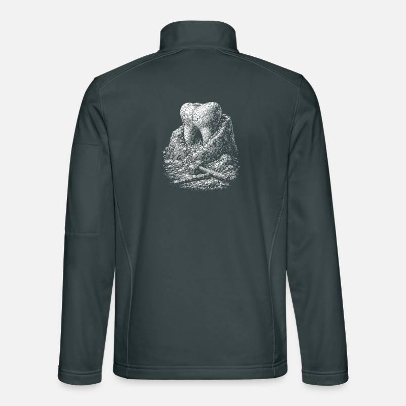 Relief monochrome dent dans la roche Veste en tissu softshell Unisexe