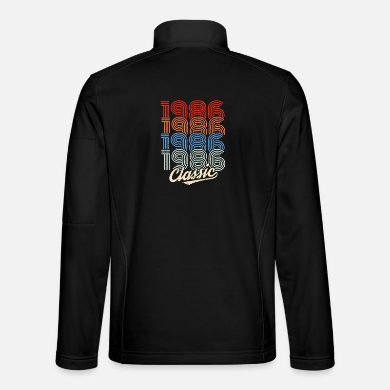 Néon rétro classique de 1986 - Veste en tissu softshell Unisexe - noir