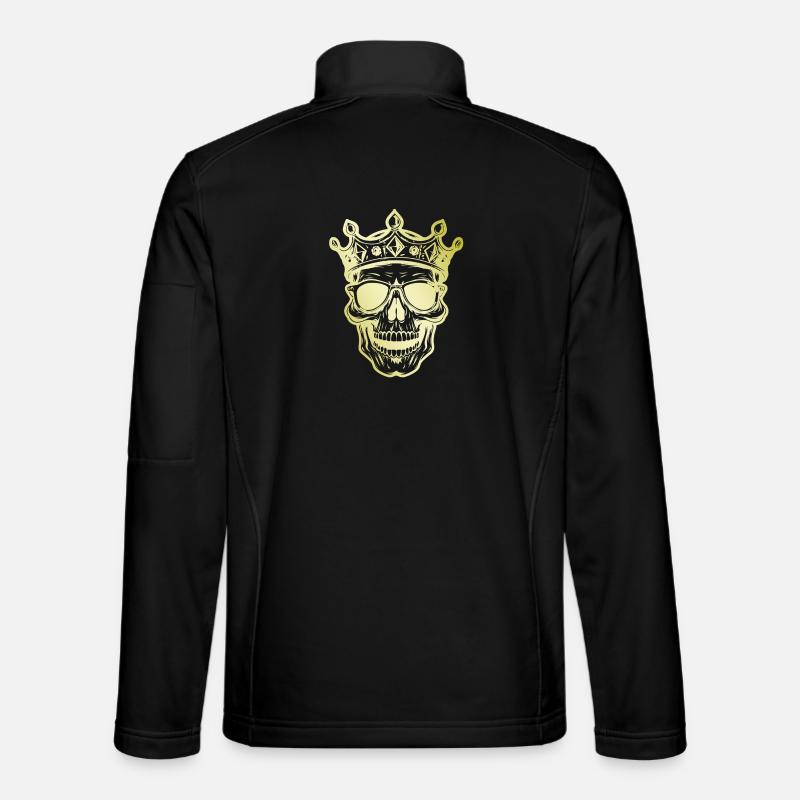 Totenkopf König Krone - Unisex Softshelljacke - Schwarz