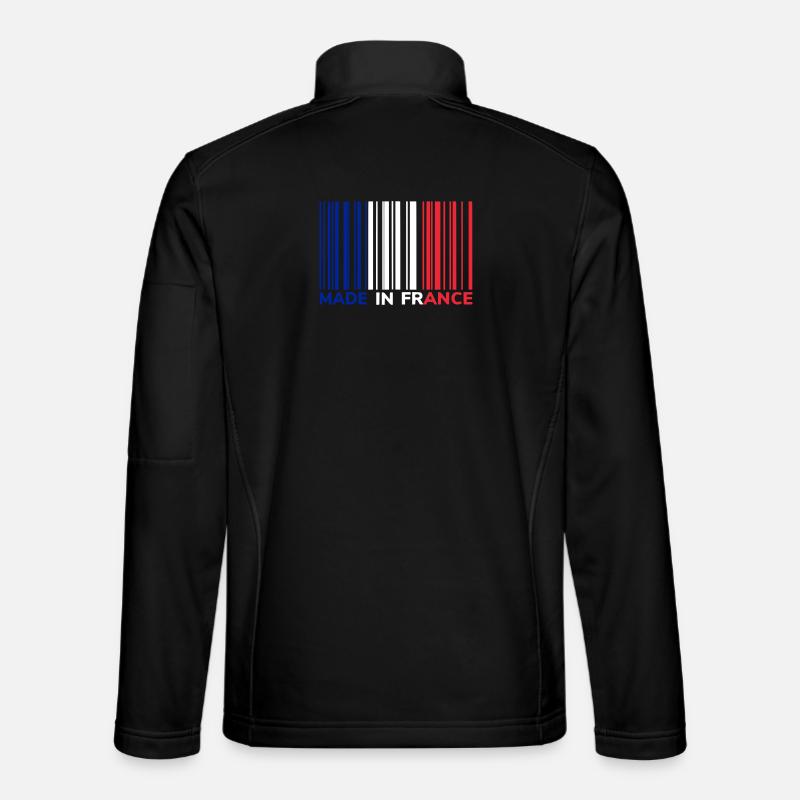 Barcode hergestellt in Frankreich Unisex Softshelljacke