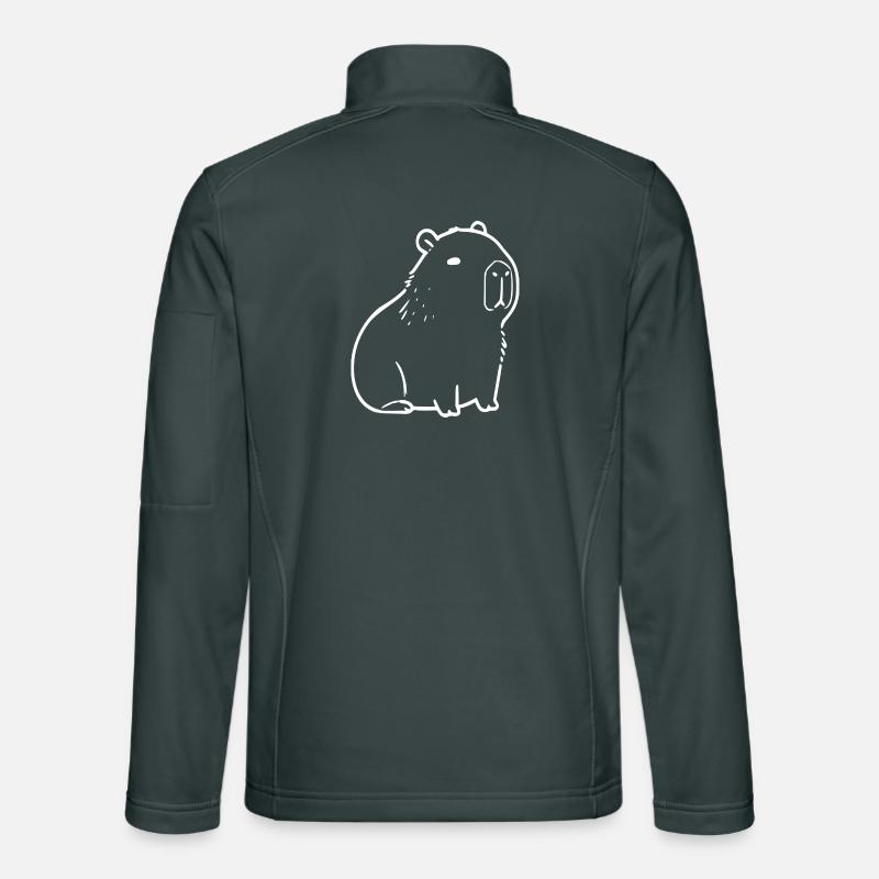 Capybara Wasserschwein weiß Unisex Softshelljacke