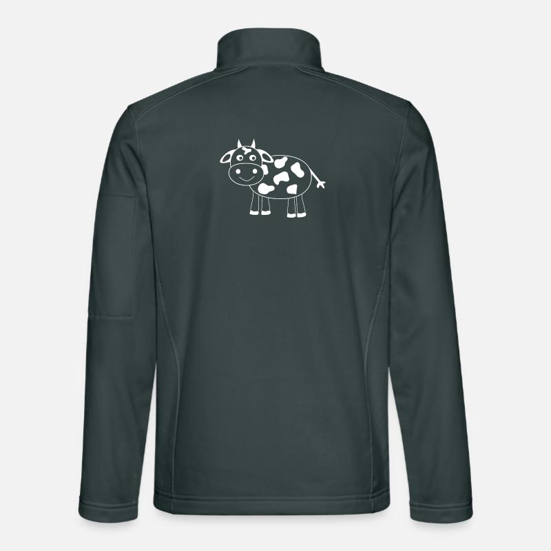 Kuh weiß Geschenk Bauern Unisex Softshelljacke