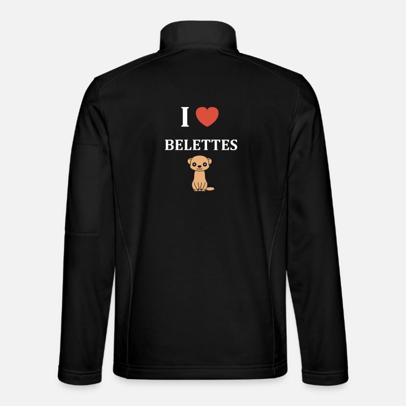 Ich liebe Weasel - Unisex Softshelljacke - Schwarz