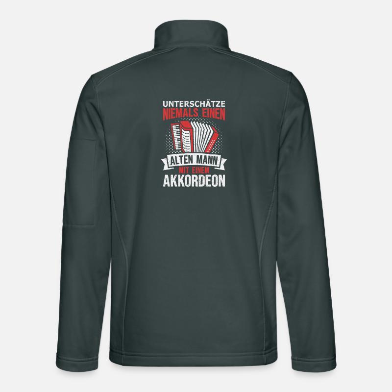 Accordéon Accordéon Old Man Harmonica Veste en tissu softshell Unisexe