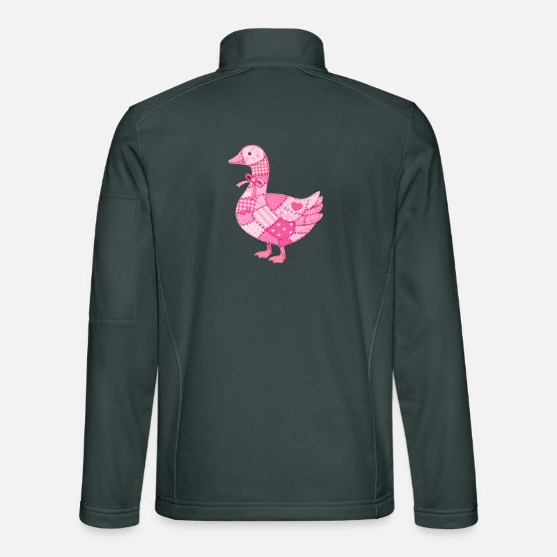 Patchwork Duck Pink Unisex Softshell Jacket