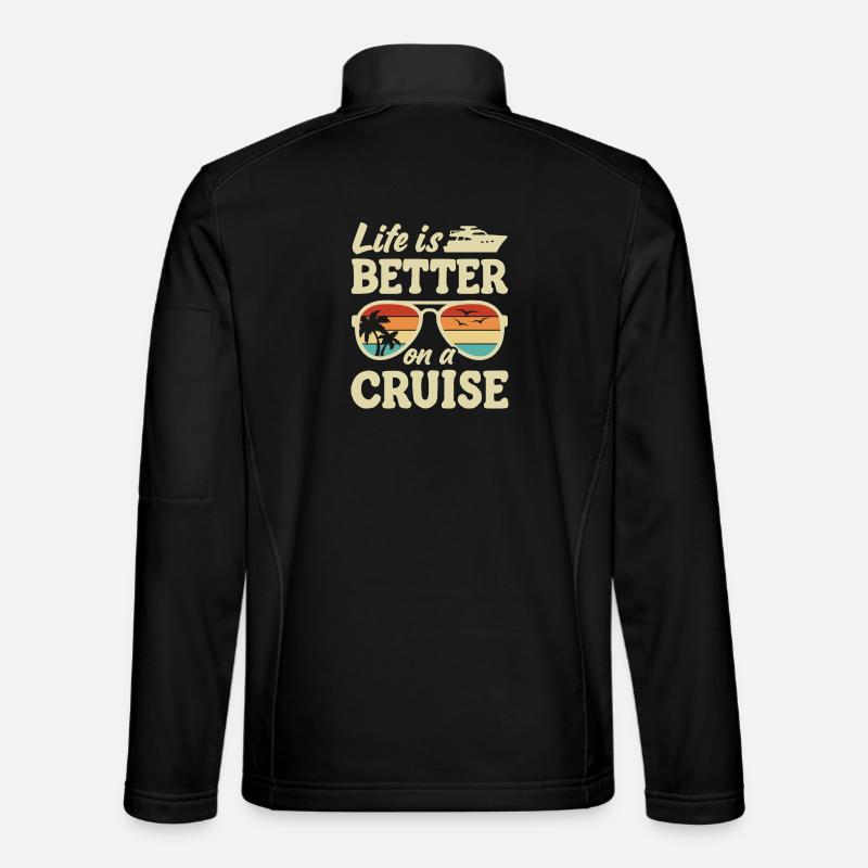 Cruise Ship Summer Vacation Trip - Unisex Softshell Jacket - black