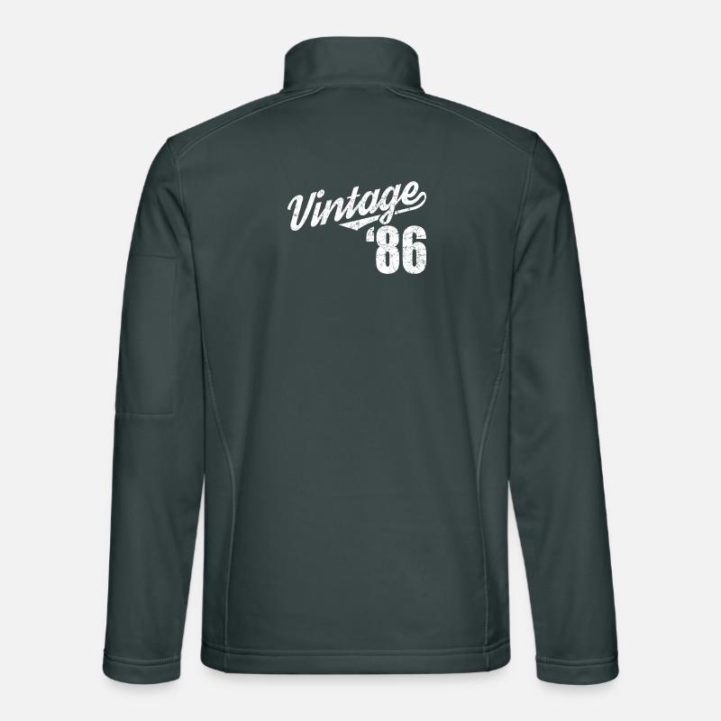 Vintage 86 Script Retro Design Unisex Softshell Jacket