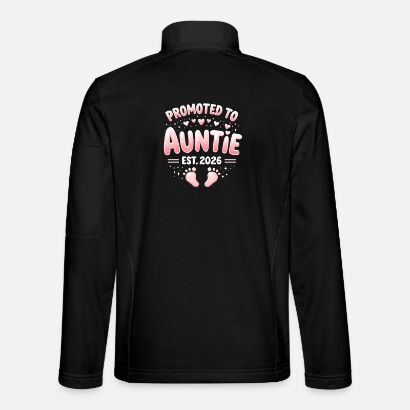Aunt 2026 Aunt 2026 Promoted to Aunt 2026 - Unisex Softshell Jacket - black