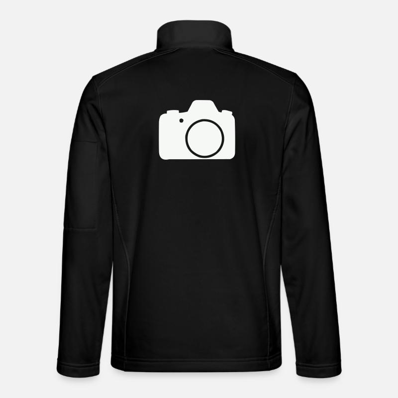 Camera Line Icon Design - Unisex Softshell Jacket - black