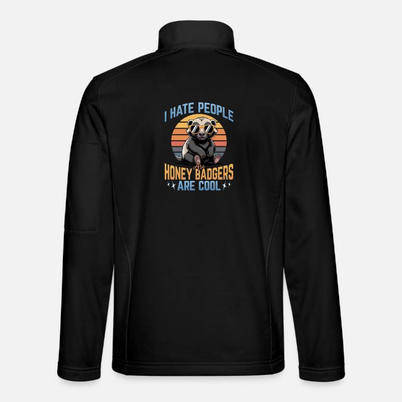 Funny Honey Badger - Unisex Softshell Jacket - black