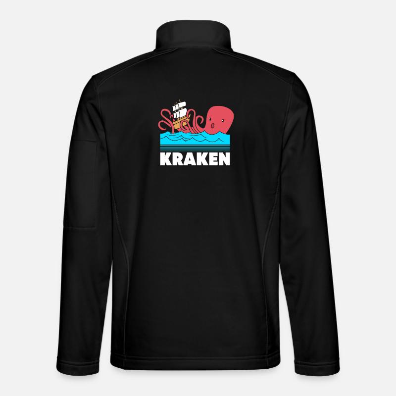 Oktopus Krake Kraken Tintenfisch - Unisex Softshelljacke - Schwarz