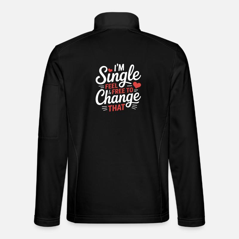 Paroles de célibataires Cadeaux de célibataires drôles Veste en tissu softshell Unisexe