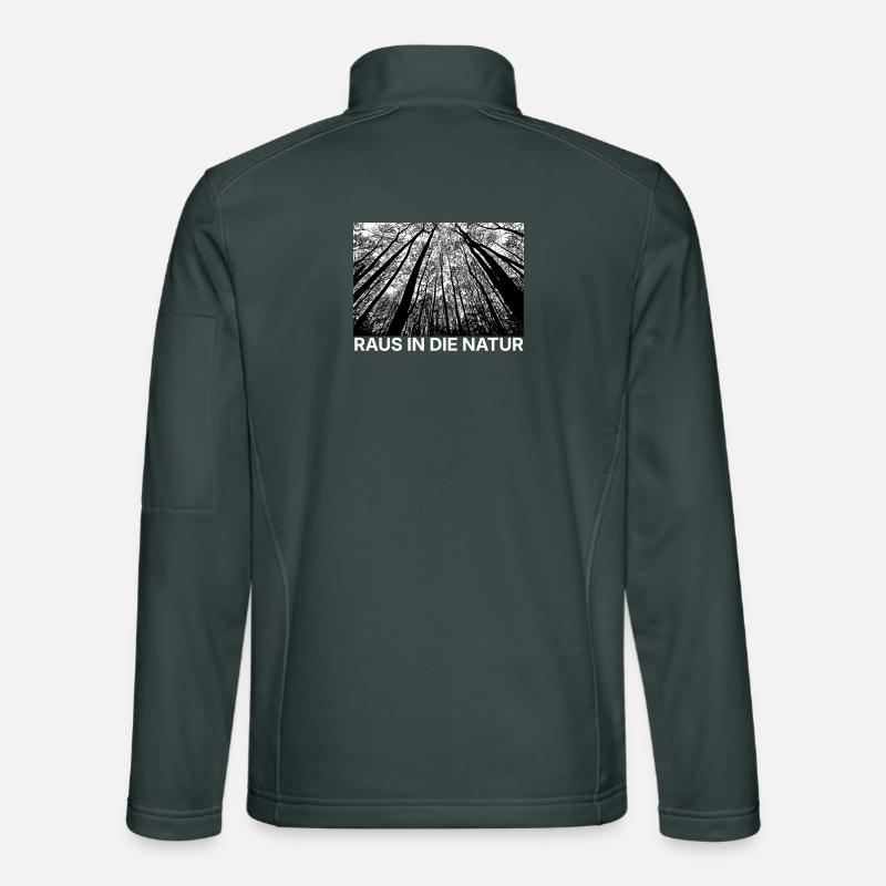 Forest perspective black and white Unisex Softshell Jacket