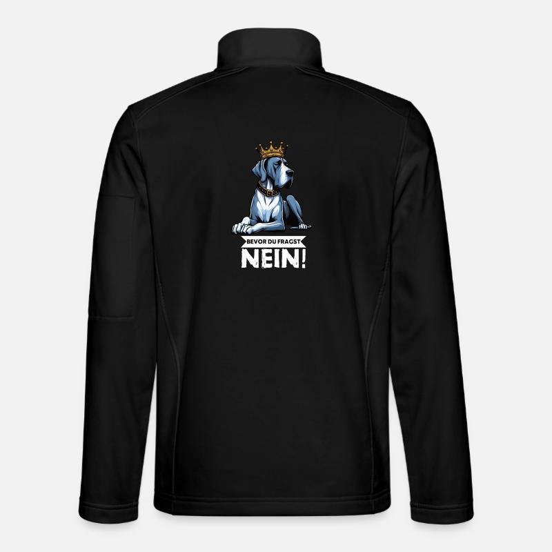 Bevor Du Fragst Deutsche Dogge Doggenbesitzer - Unisex Softshelljacke - Schwarz
