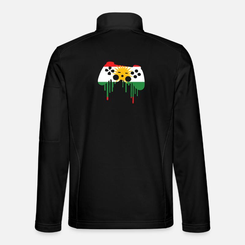 Kurdish gaming flag - Unisex Softshell Jacket - black