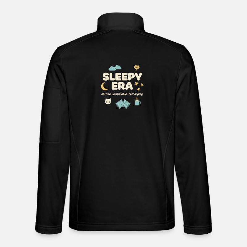 Sleepy Era Offline Recharging Relaxation - Unisex Softshell Jacket - black