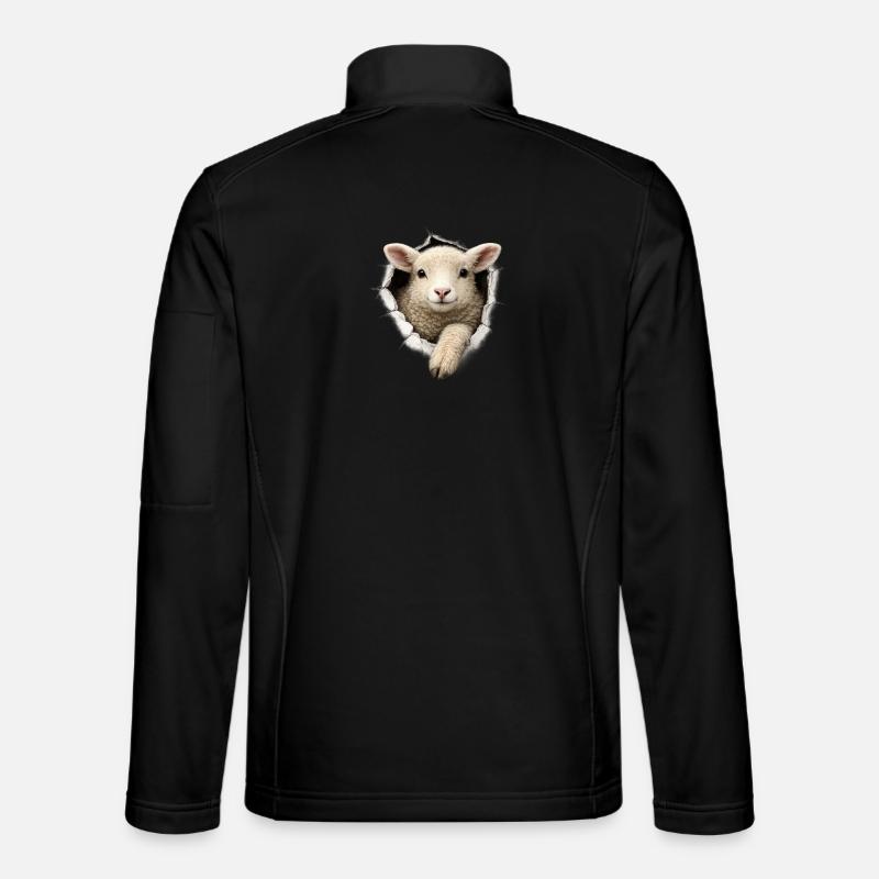 Lamm aus dem Loch - Unisex Softshelljacke - Schwarz