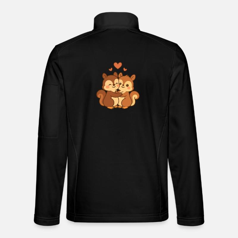 Eichhörnchen Paar Valentinstag Unisex Softshelljacke