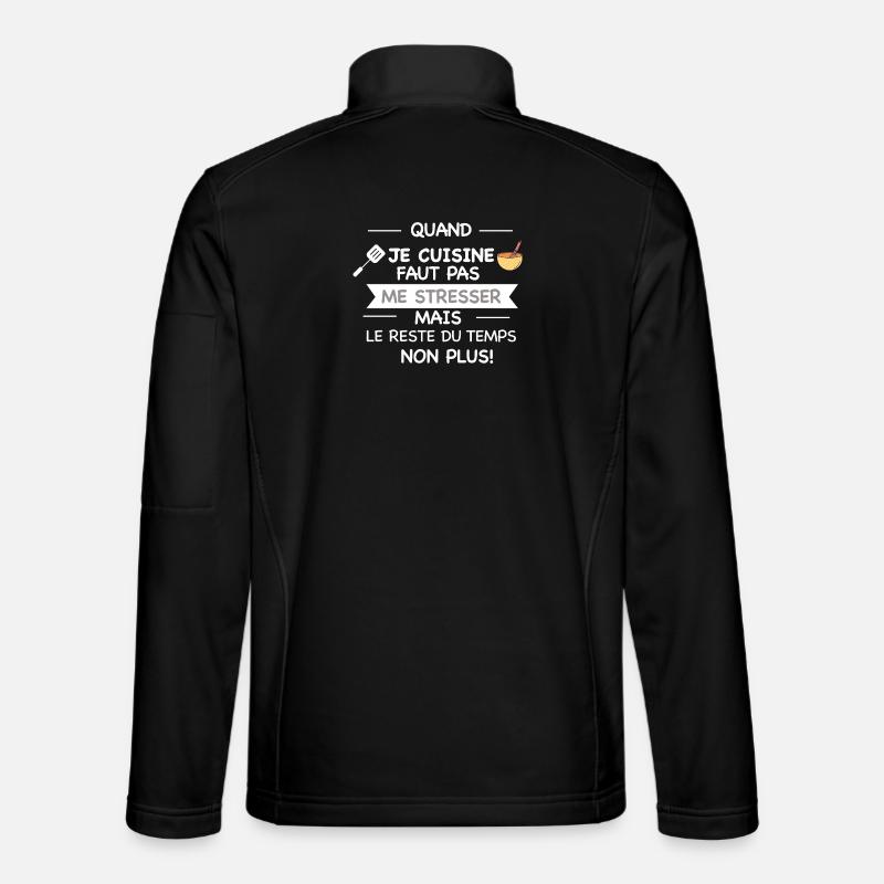 humorous kitchen apron - Unisex Softshell Jacket - black