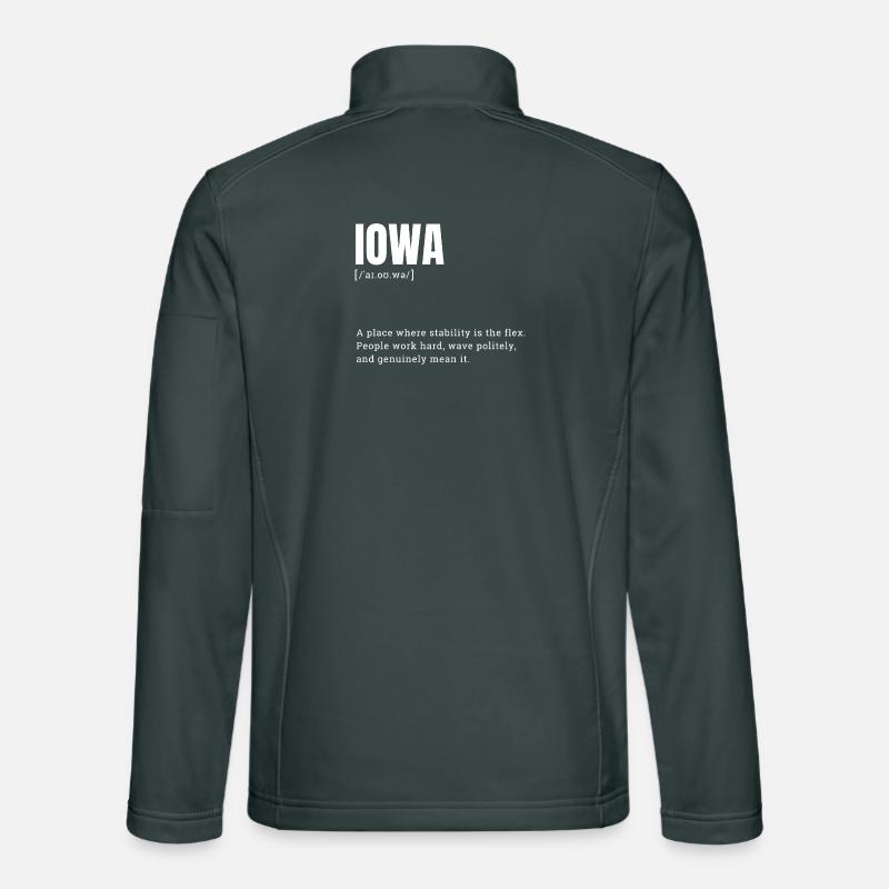 Iowa Bold Typography Statement Unisex Softshell Jacket