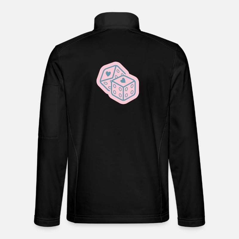 Heart-Dice-Design - Unisex Softshelljacke - Schwarz