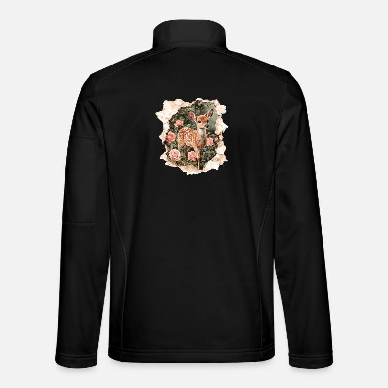Faon de cerf - Veste en tissu softshell Unisexe - noir