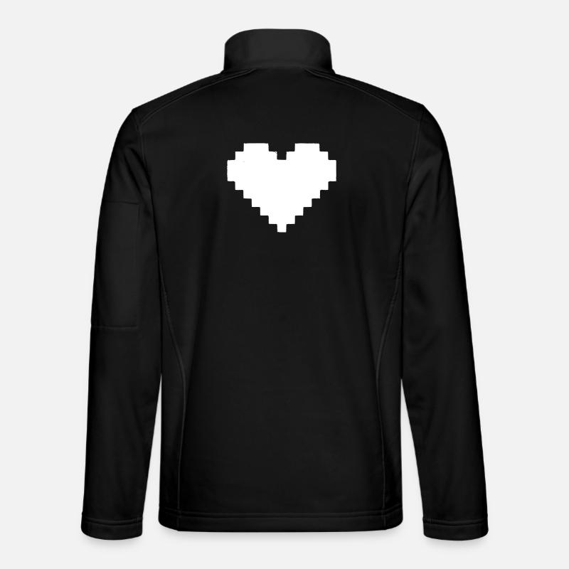 Pixel Heart 8-Bit Life - Unisex Softshell Jacket - black