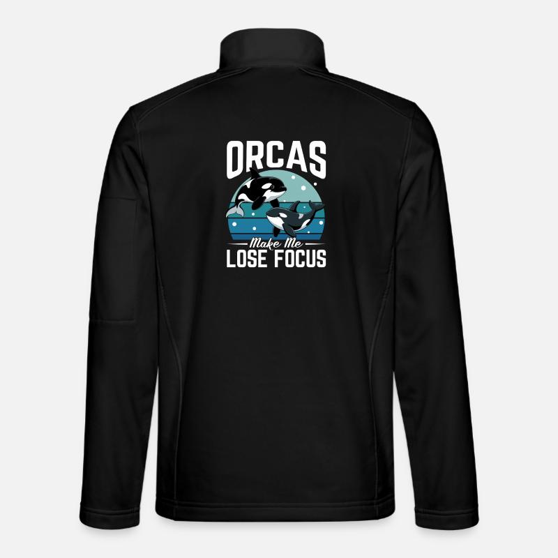 Funny Orca - Unisex Softshelljacke - Schwarz