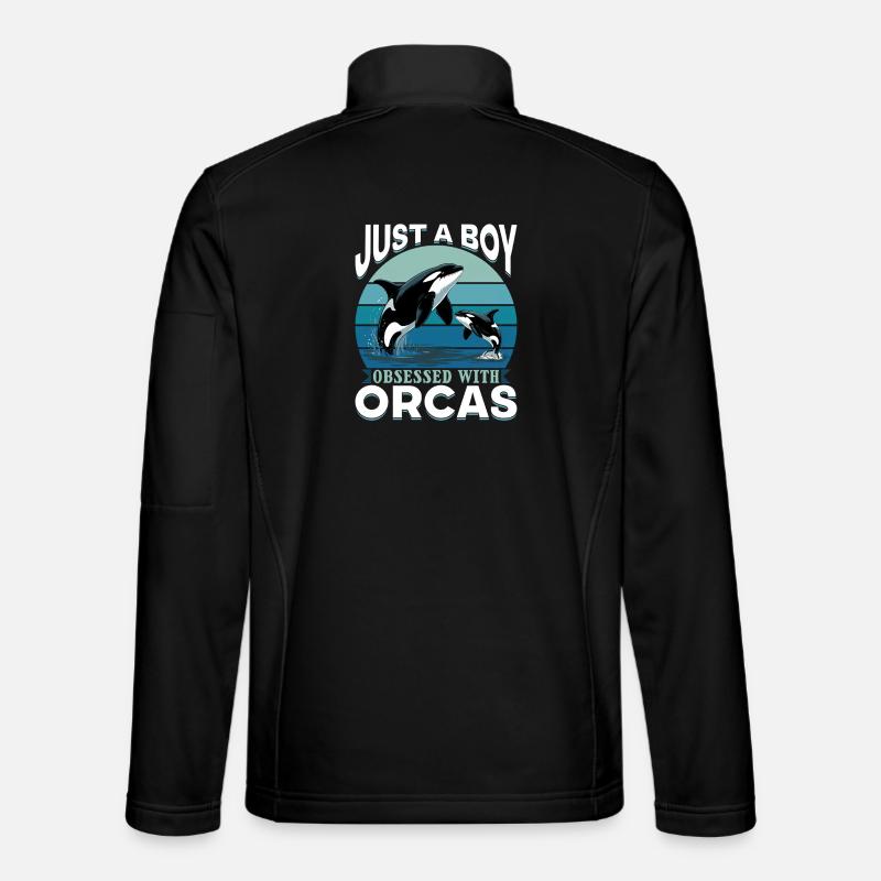 Funny Orca - Unisex Softshelljacke - Schwarz