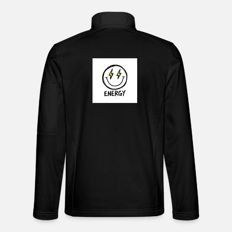 Lightning Smile Energy Tee - Unisex Softshell Jacket - black